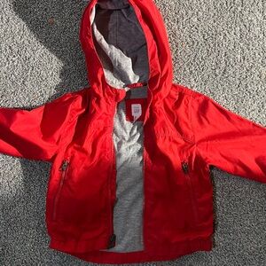 GAP Kids Bright Red Hooded Raincoat
